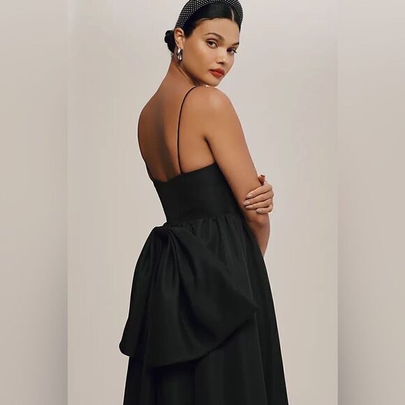 Sachin & Babi Hadley V-Neck Back-Bow Empire Gown - Picture 3 of 7